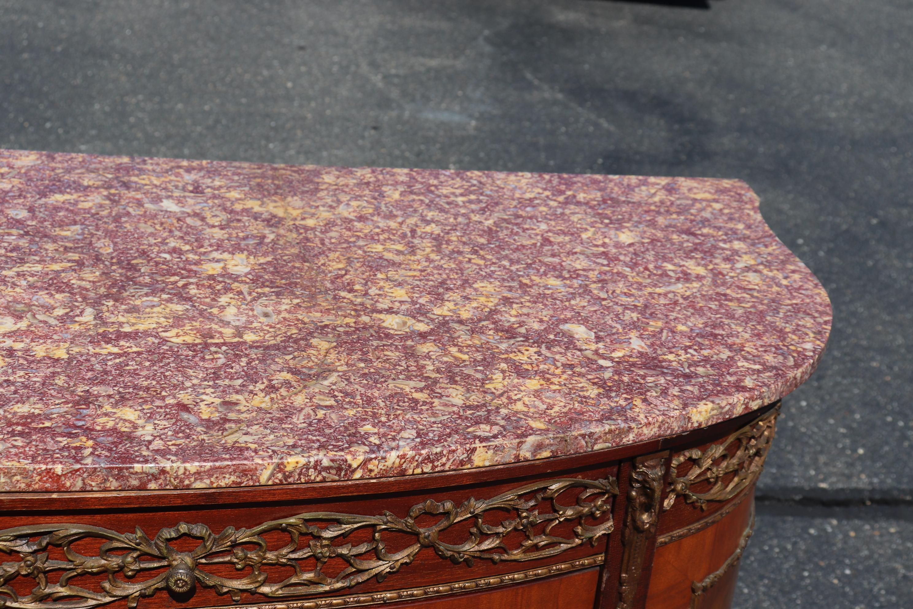 French Louis XV Vernis Martin Painted Marble Top Lighted Bar Cabinet Commode 12