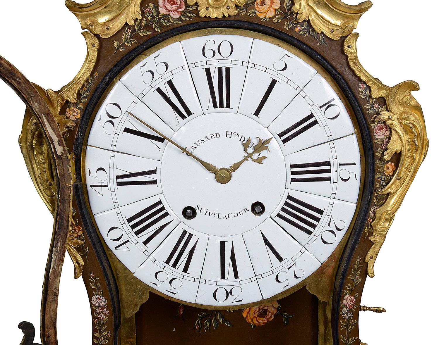 French Louis XV Wall Clock, circa 1760 In Good Condition In Brighton, Sussex