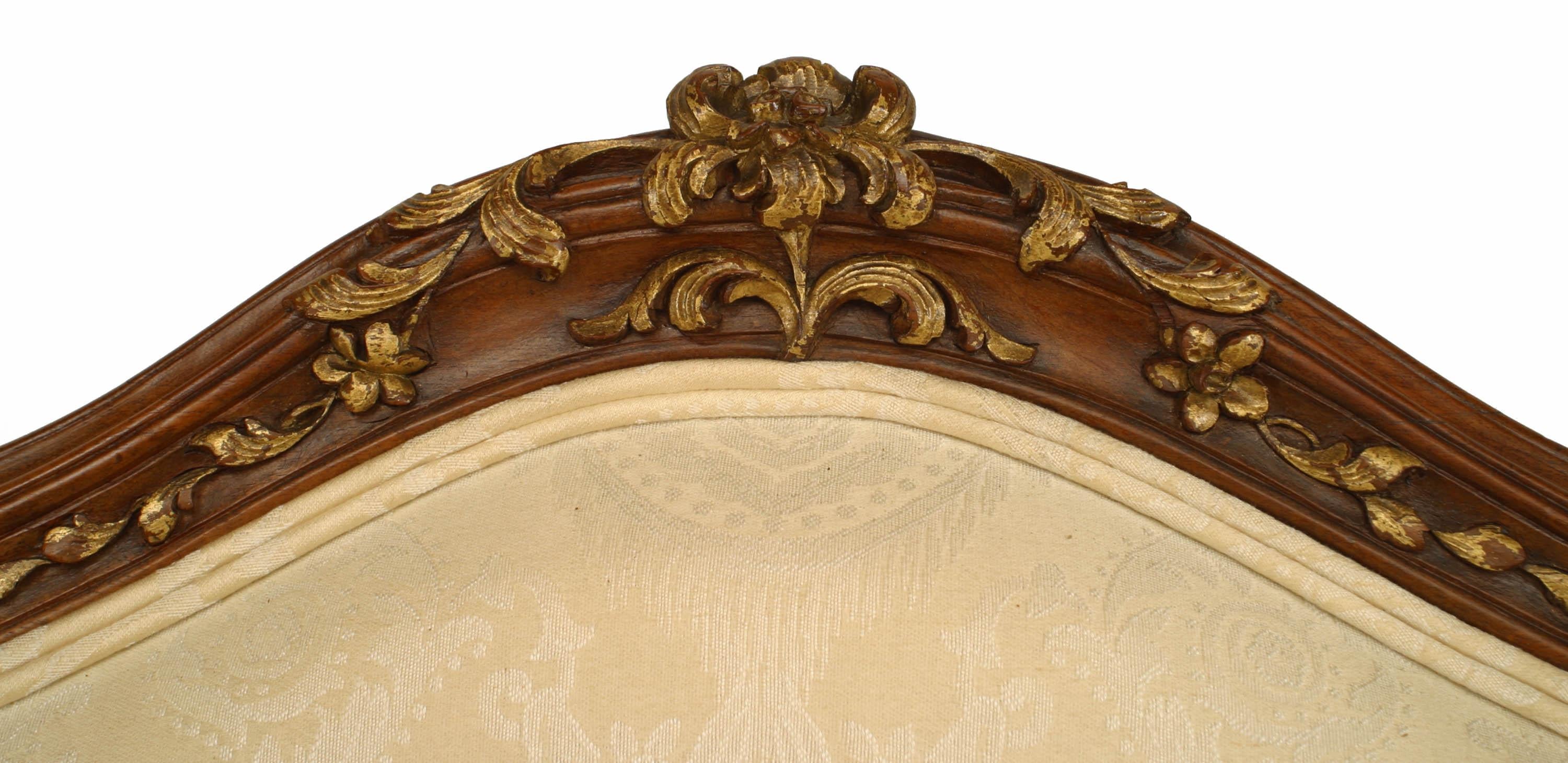 19th Century French Louis XV Walnut Bergere Armchair For Sale