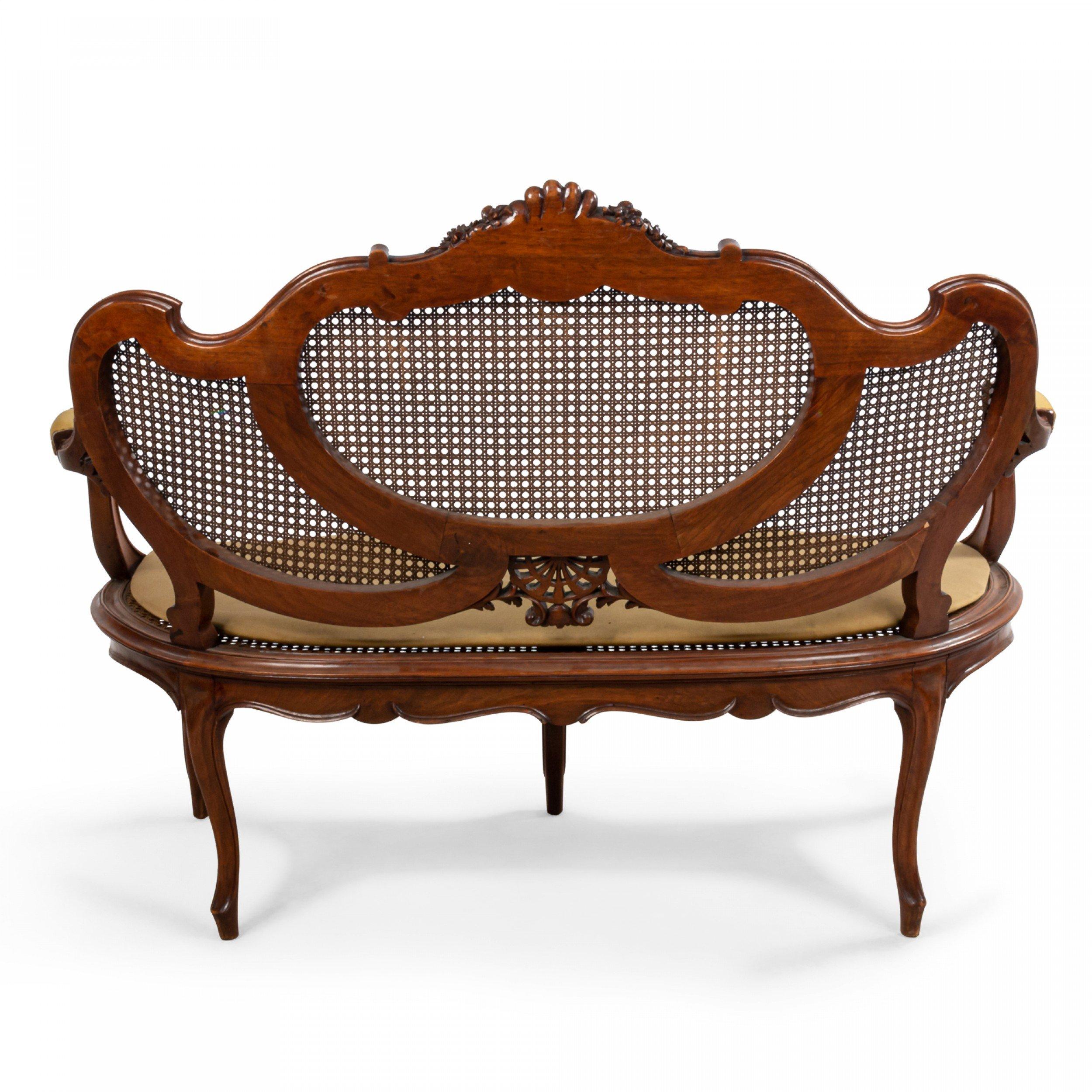 French Louis XV Walnut Loveseat For Sale 1