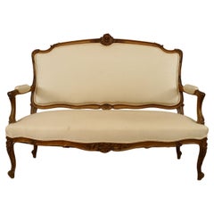 French Louis XV Walnut Settee