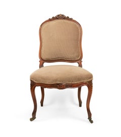 French Louis XV Walnut Side Chairs