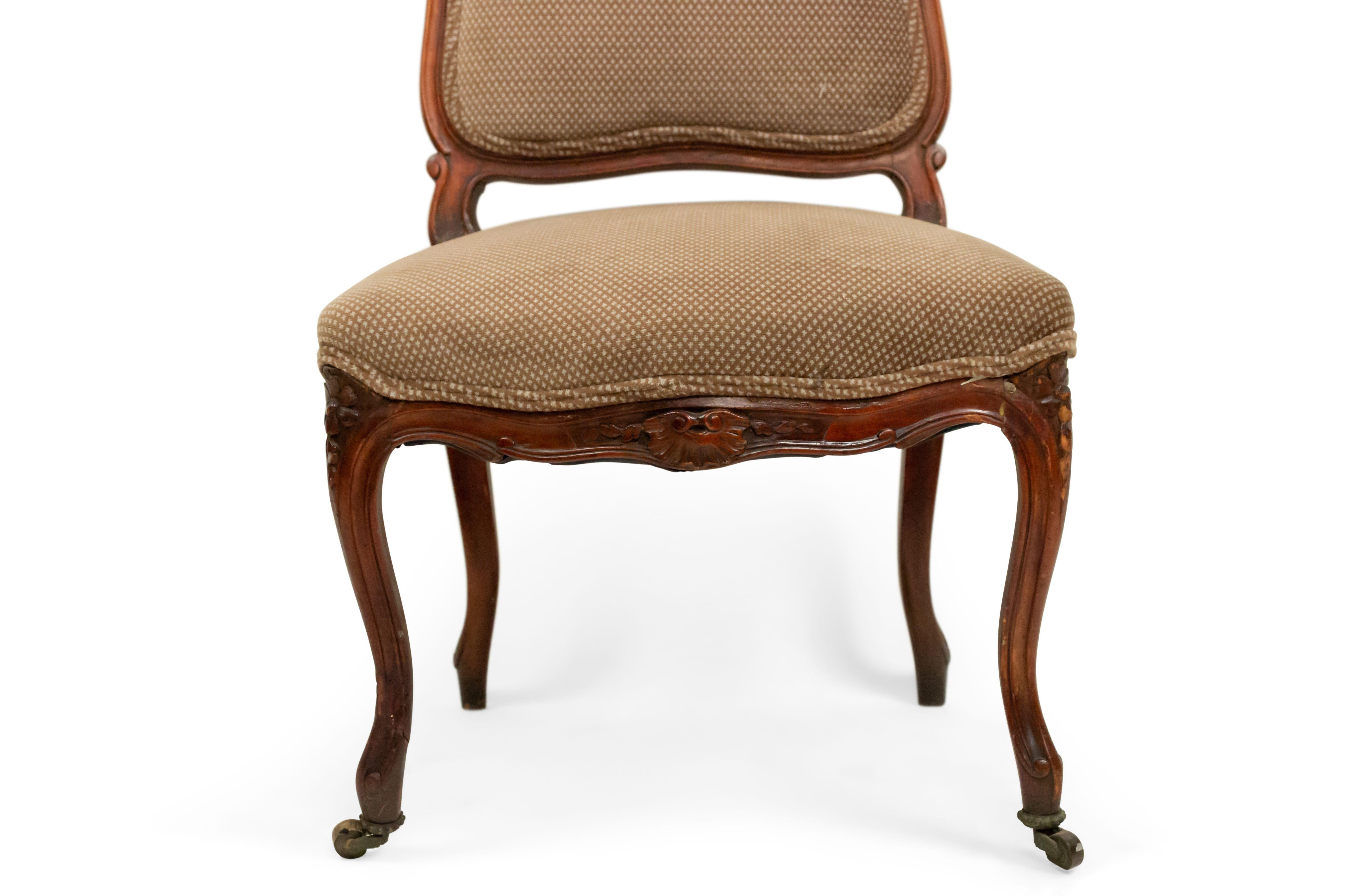 French Louis XV Walnut Side Chairs For Sale 4
