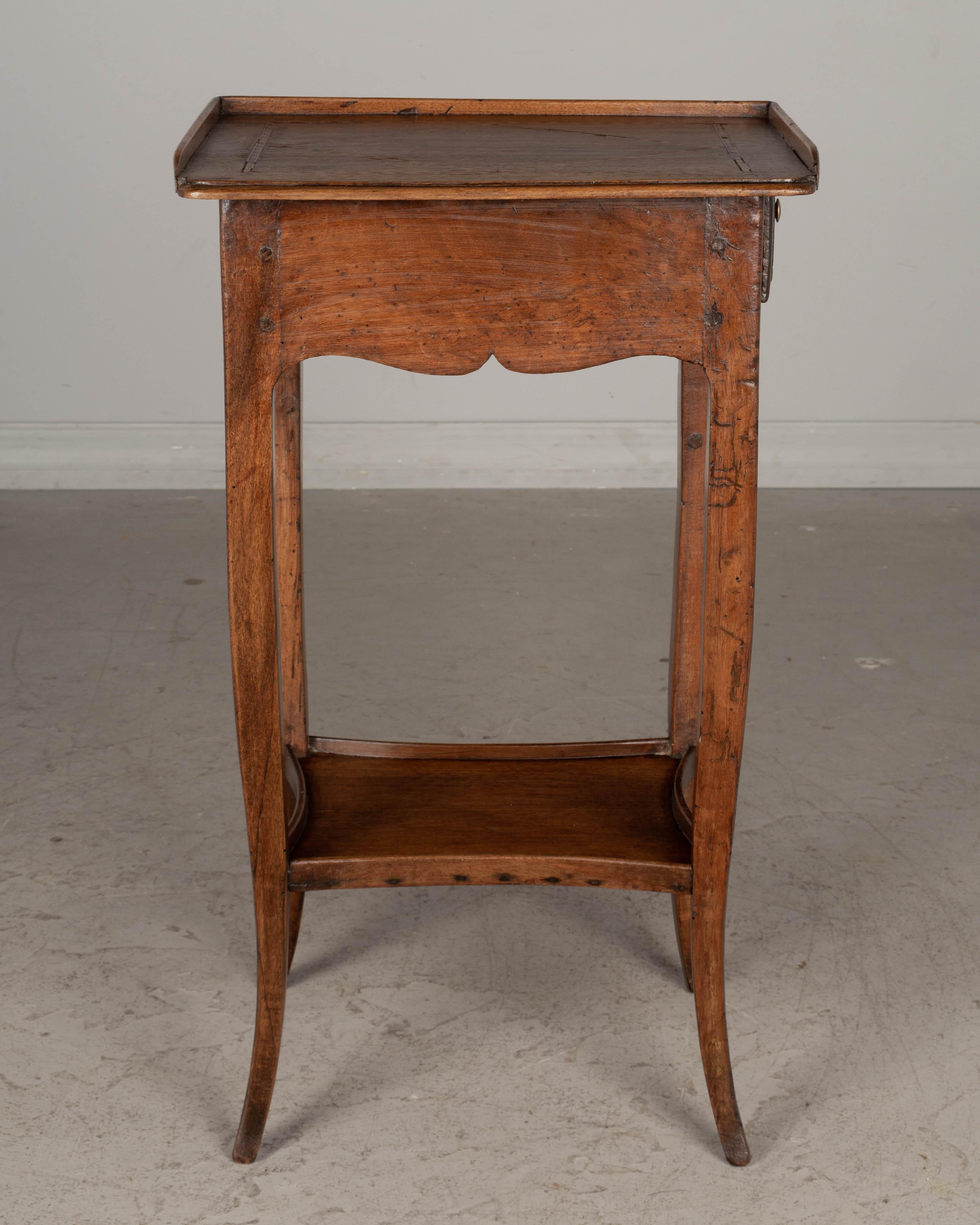 20th Century French Louis XV Walnut Side Table or Small Writing Table