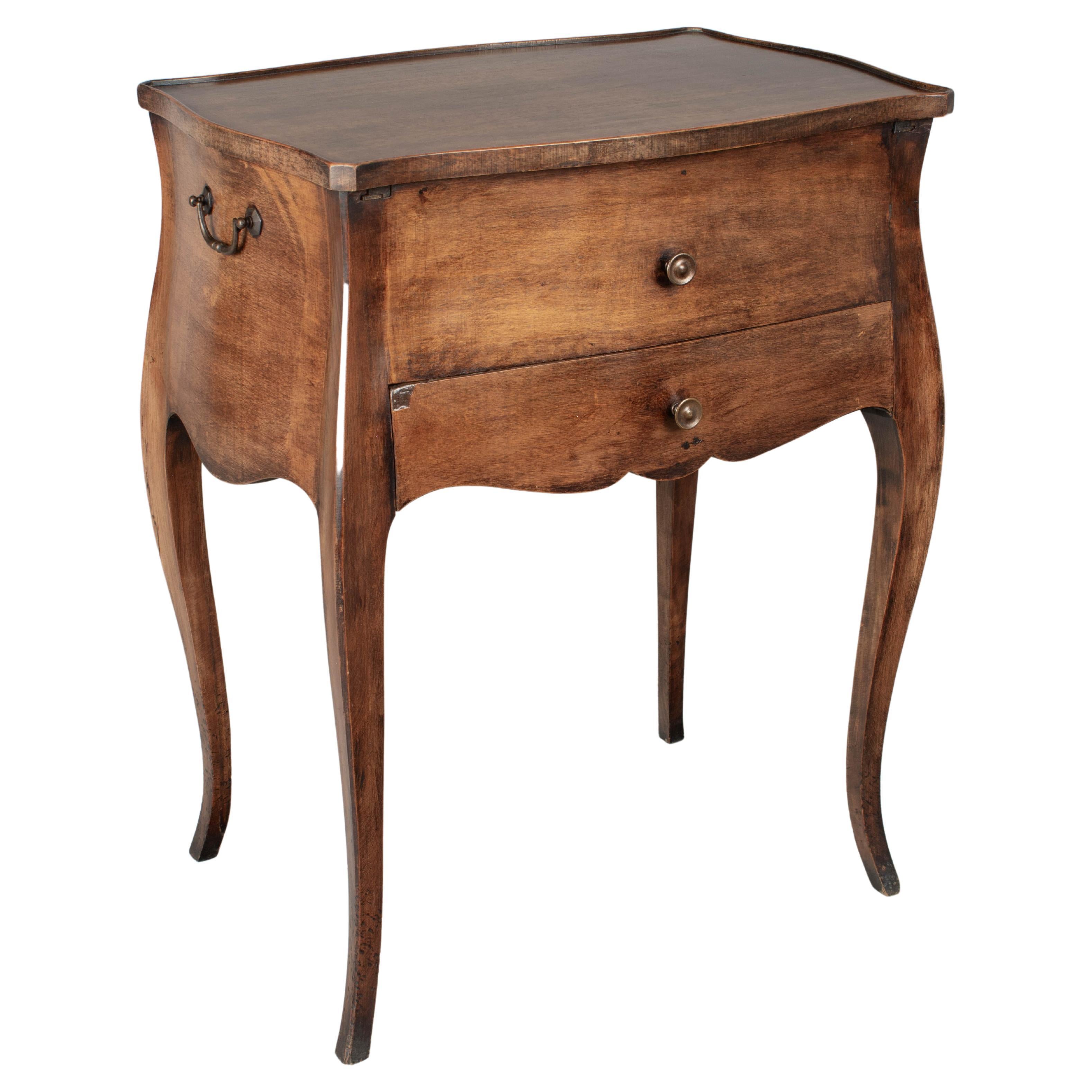 French Louis XV Walnut Side Table or Small Writing Table