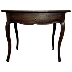 French Louis XV Walnut Table, Mid-18th Century