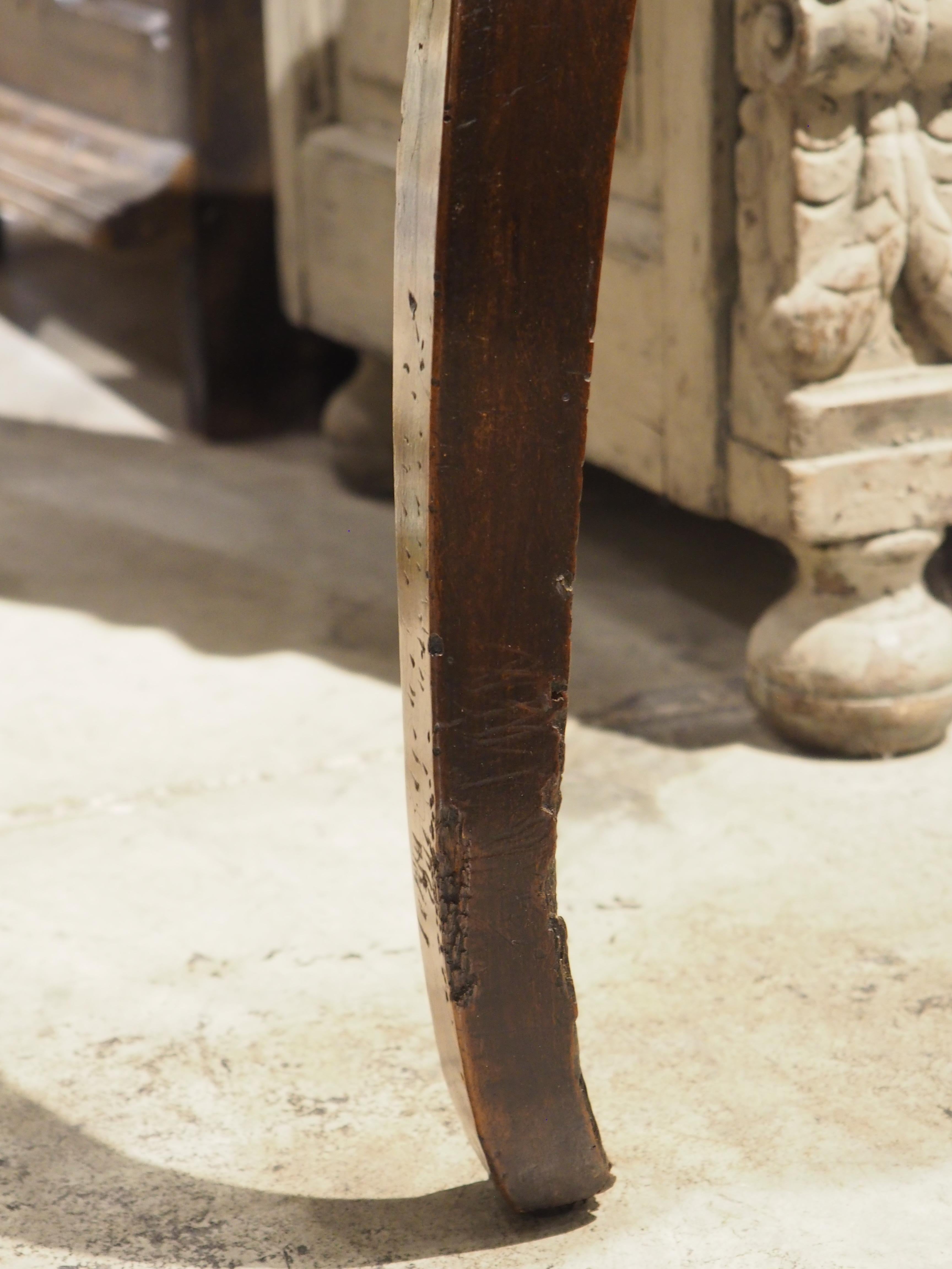 More information coming soon…

Known as a table a jeux in France, this period Louis XV game table was hand-carved in walnut, circa 1750.  The table has an apron drawer on each side, allowing for storage of playing cards, dice, marbles, etc.  It can