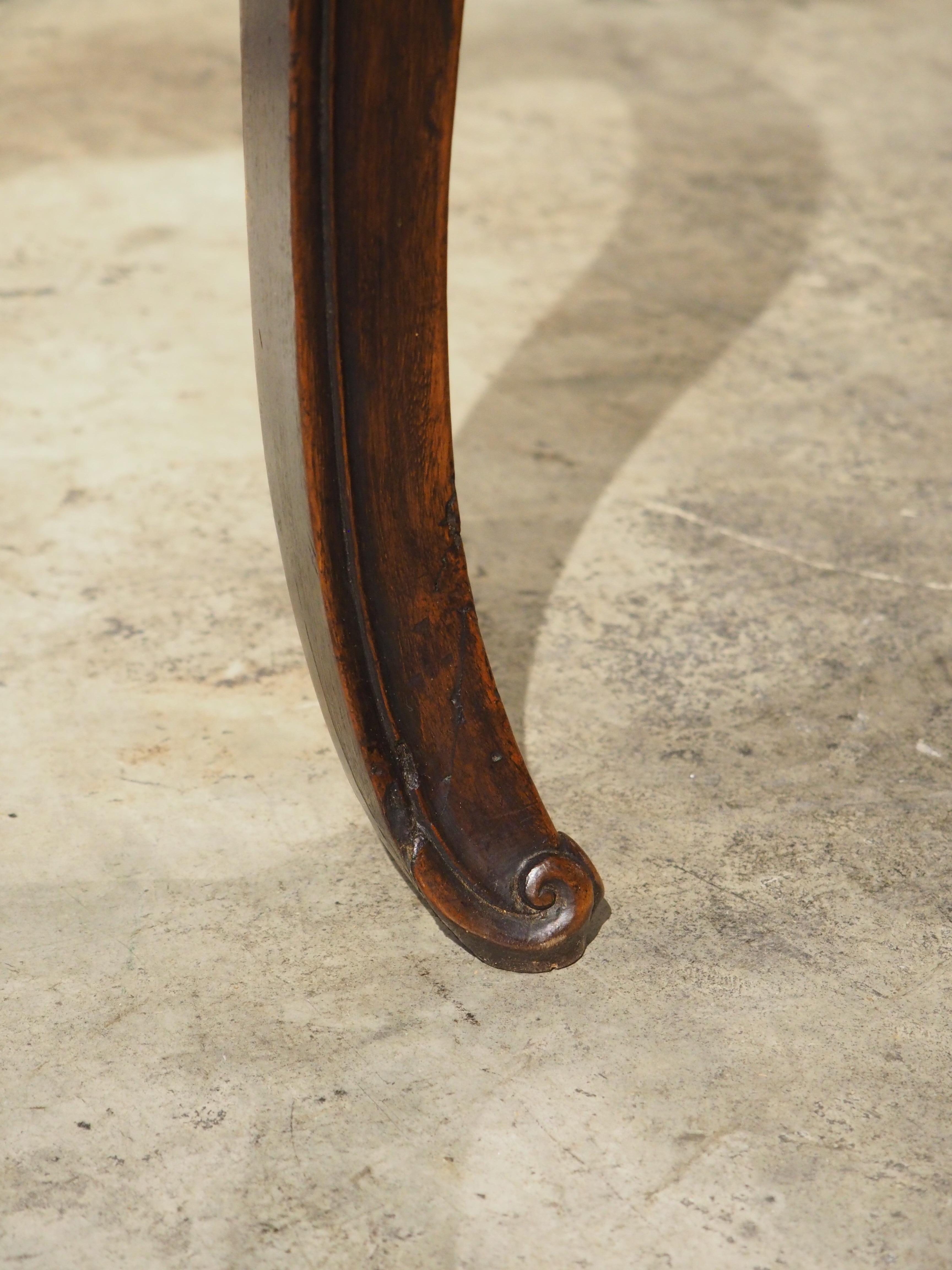 French Louis XV Walnut Wood Table A Jeux Game or Side Table, Circa 1750 15