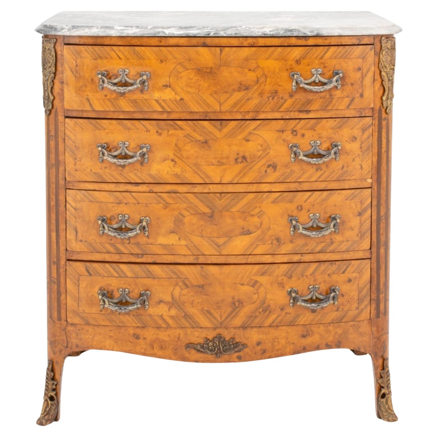 French Louis XV / XVI Transitional Style Commode For Sale