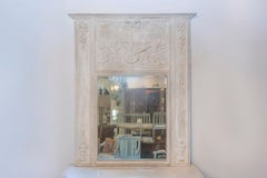 French Louis XVI 1790s Trumeau Mirror with Carved Liberal Arts Allegory