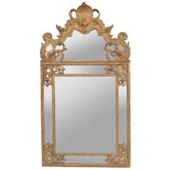 French Louis XVI '18th Century' Carved Gilt Wall Mirror