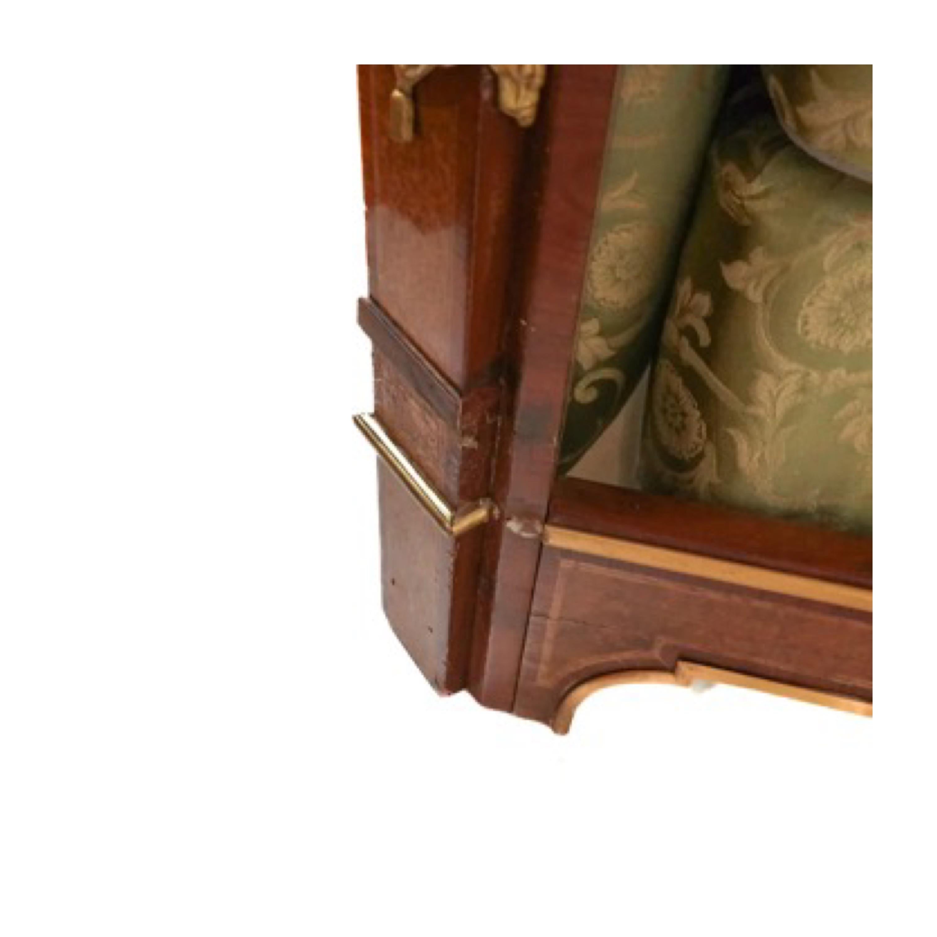 Französisch Louis XVI 19. Jahrhundert vergoldete Bronze und Intarsien Twin Daybed im Angebot 4