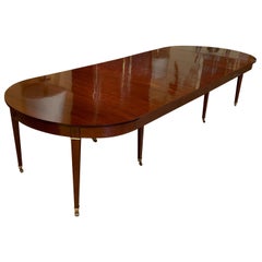 Antique French Louis XVI Dining Table in Mahogany