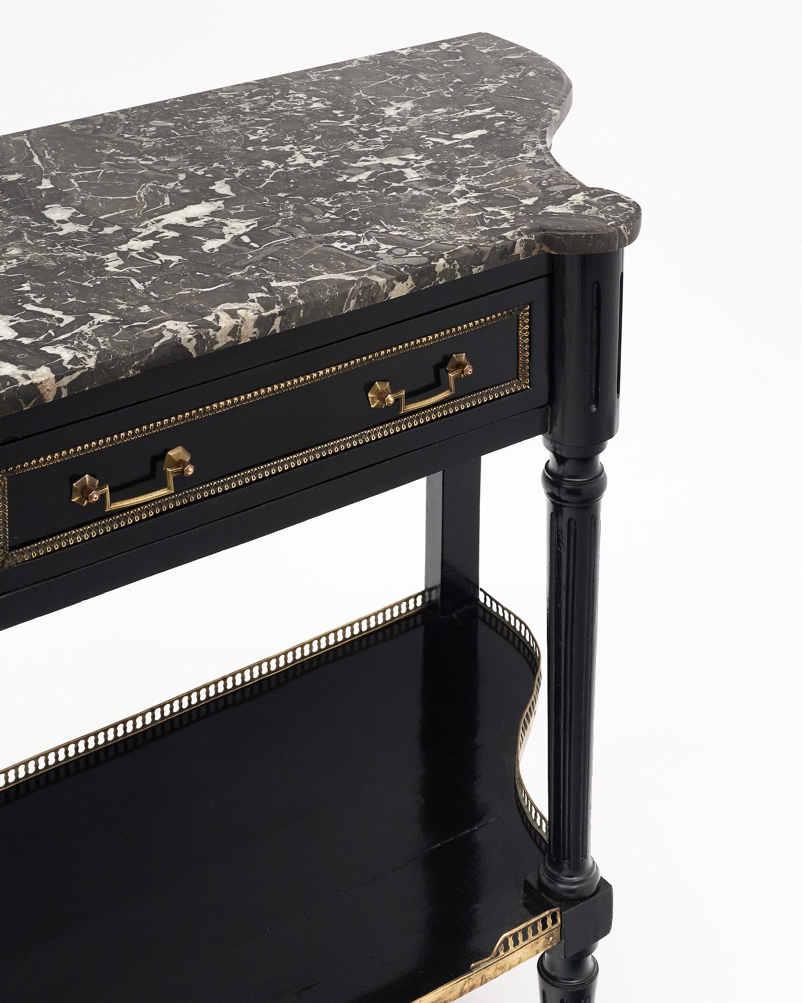 Ébénisé Console ancienne française Louis XVI en vente