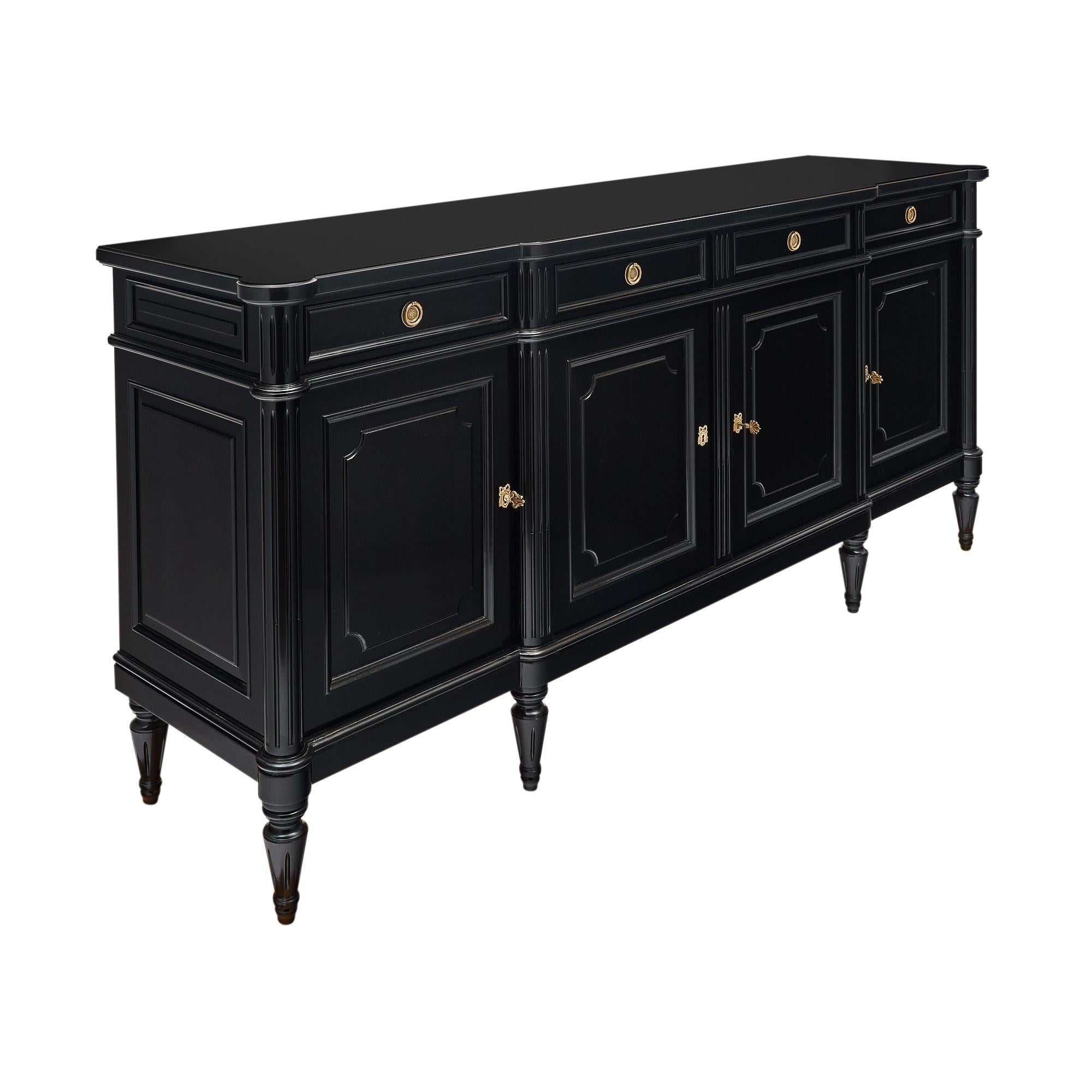 Français Buffet français ancien Louis XVI en bois d'ébène en vente