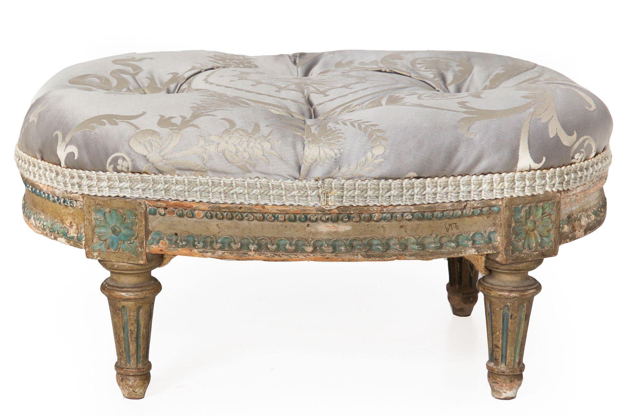 French Louis XVI Antique Footstool, 18th Century For Sale 5