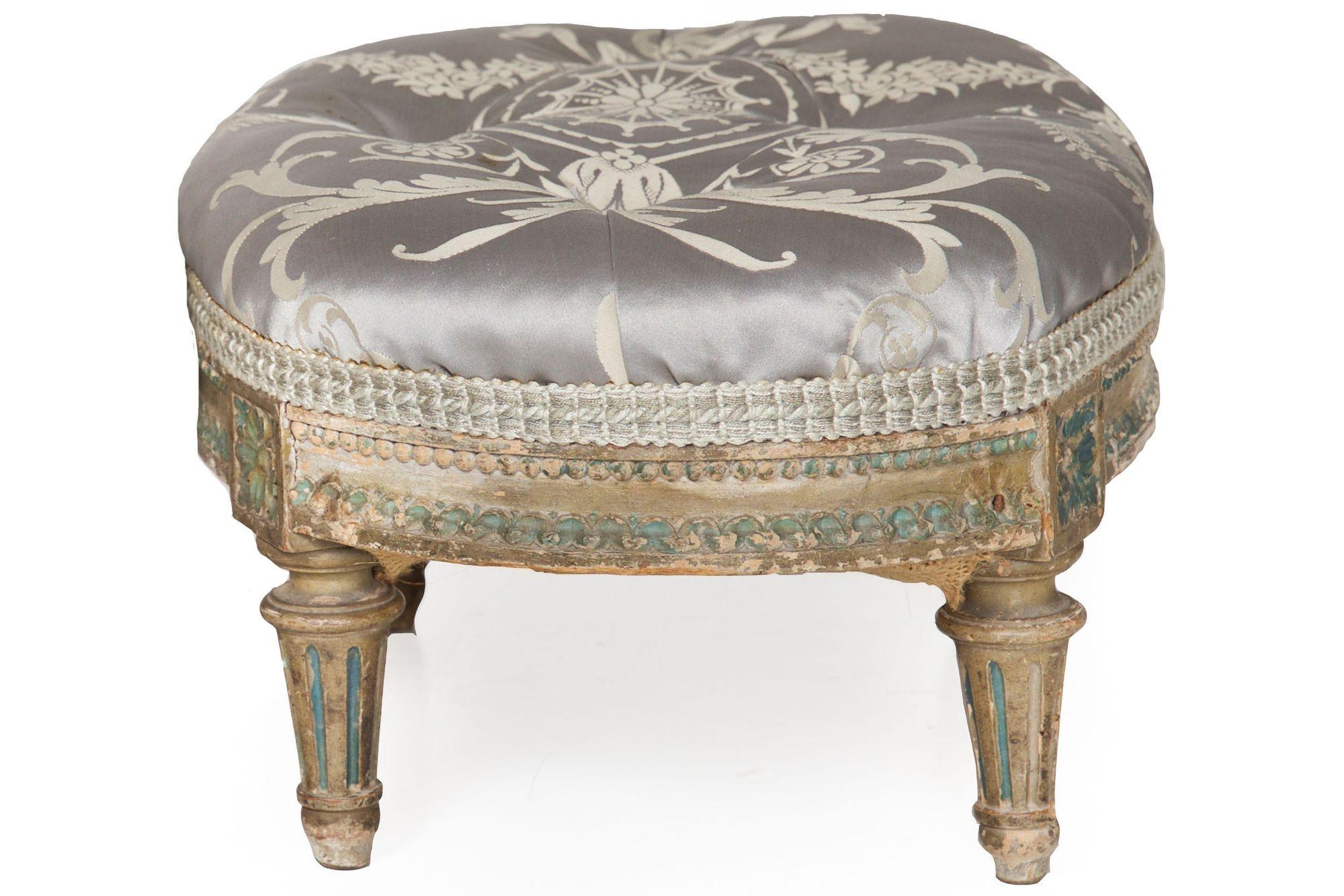 Tabouret français ancien Louis XVI, 18ème siècle en vente 5