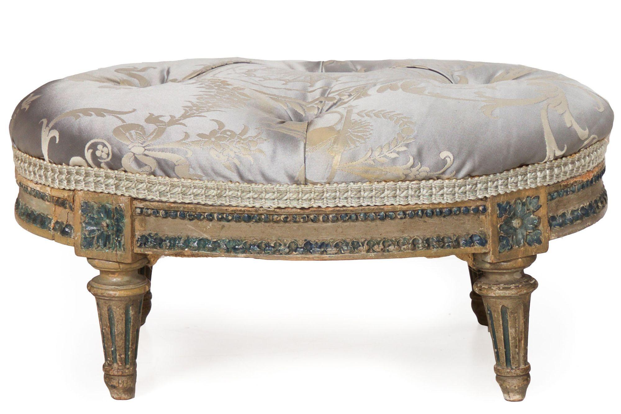 French Louis XVI Antique Footstool, 18th Century For Sale 7