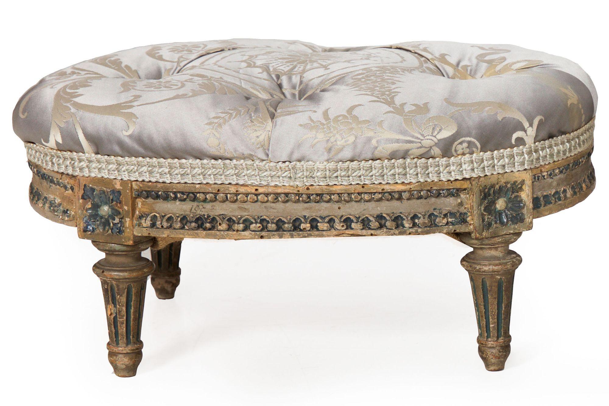 FRENCH LOUIS XVI PAINTED FOOTSTOOL
France, circa late 18th century
Item # 206DGU29P-1 

A very nice and petite footstool from the last quarter of the 18th-century, this lovely stool retains an old and beautifully patinated painted surface of overall