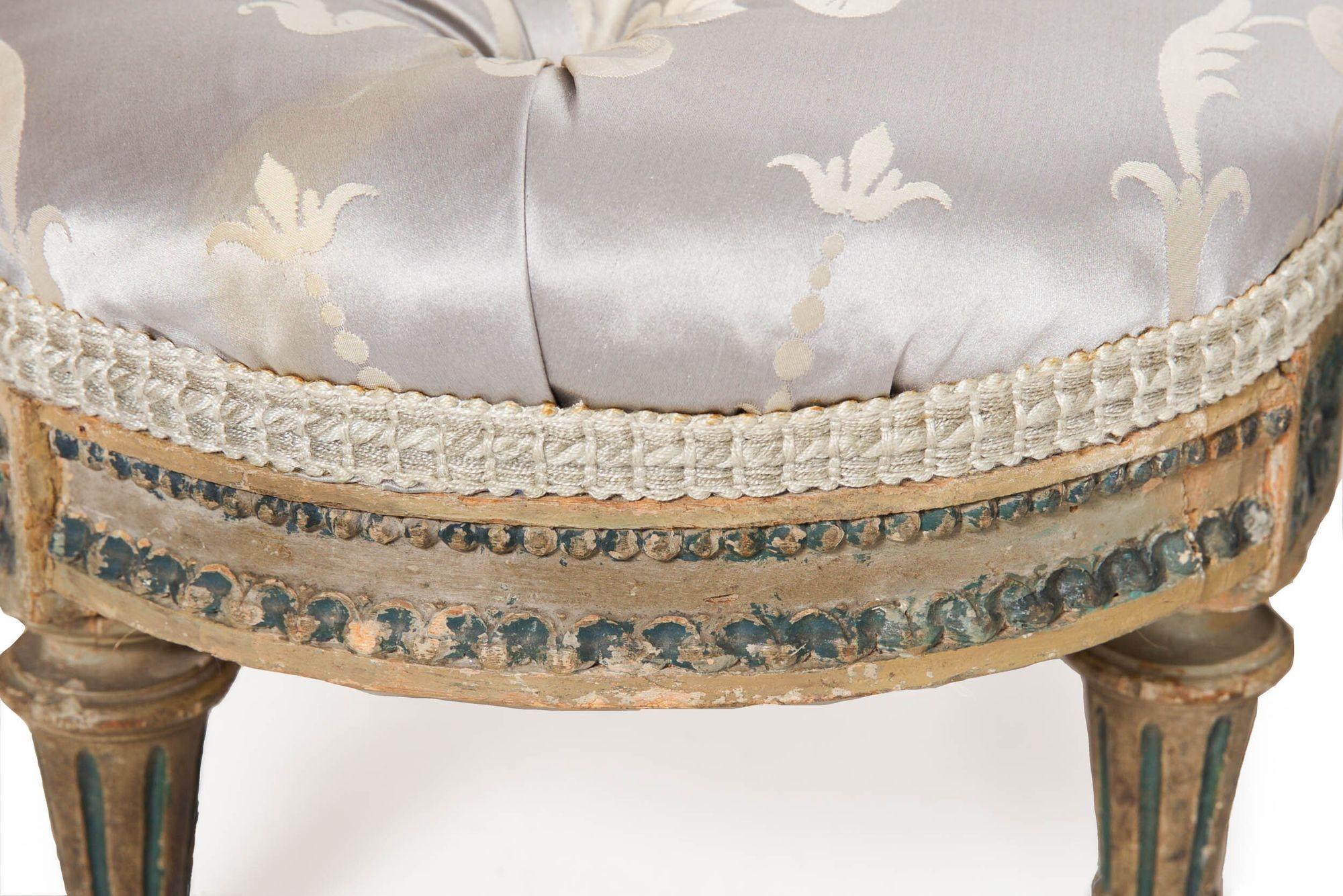 French Louis XVI Antique Footstool, 18th Century For Sale 15