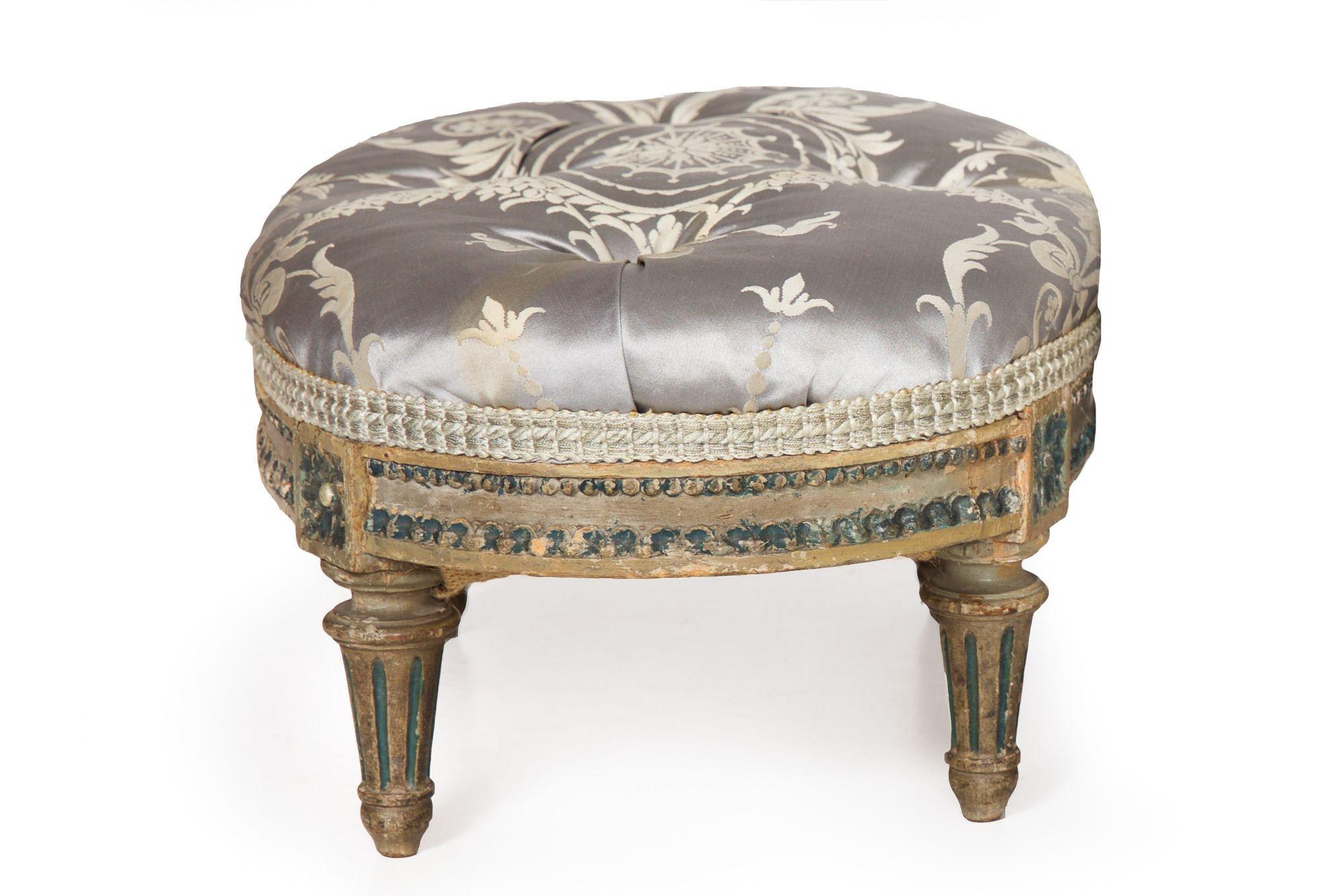 18th Century and Earlier French Louis XVI Antique Footstool, 18th Century For Sale