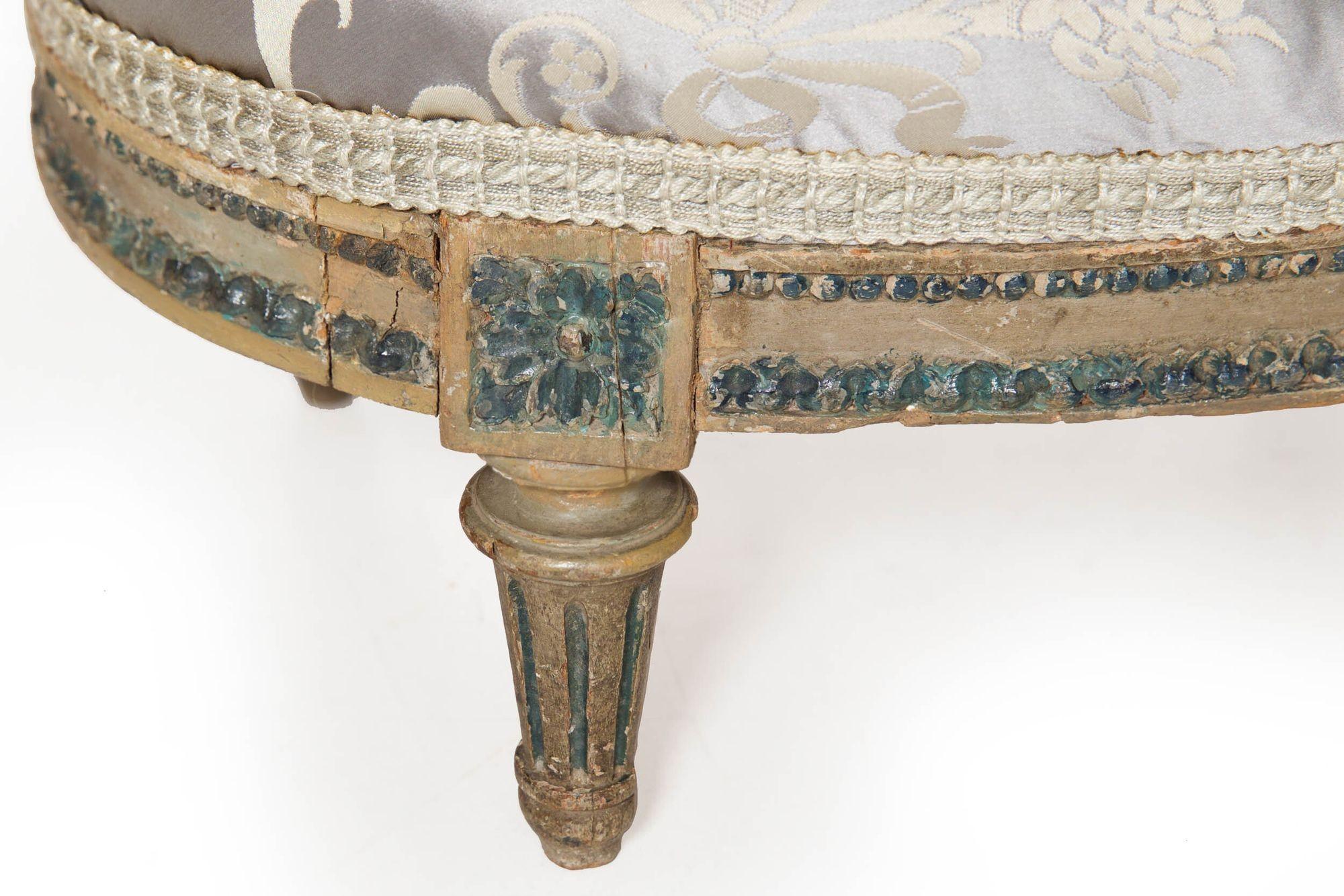 French Louis XVI Antique Footstool, 18th Century For Sale 1