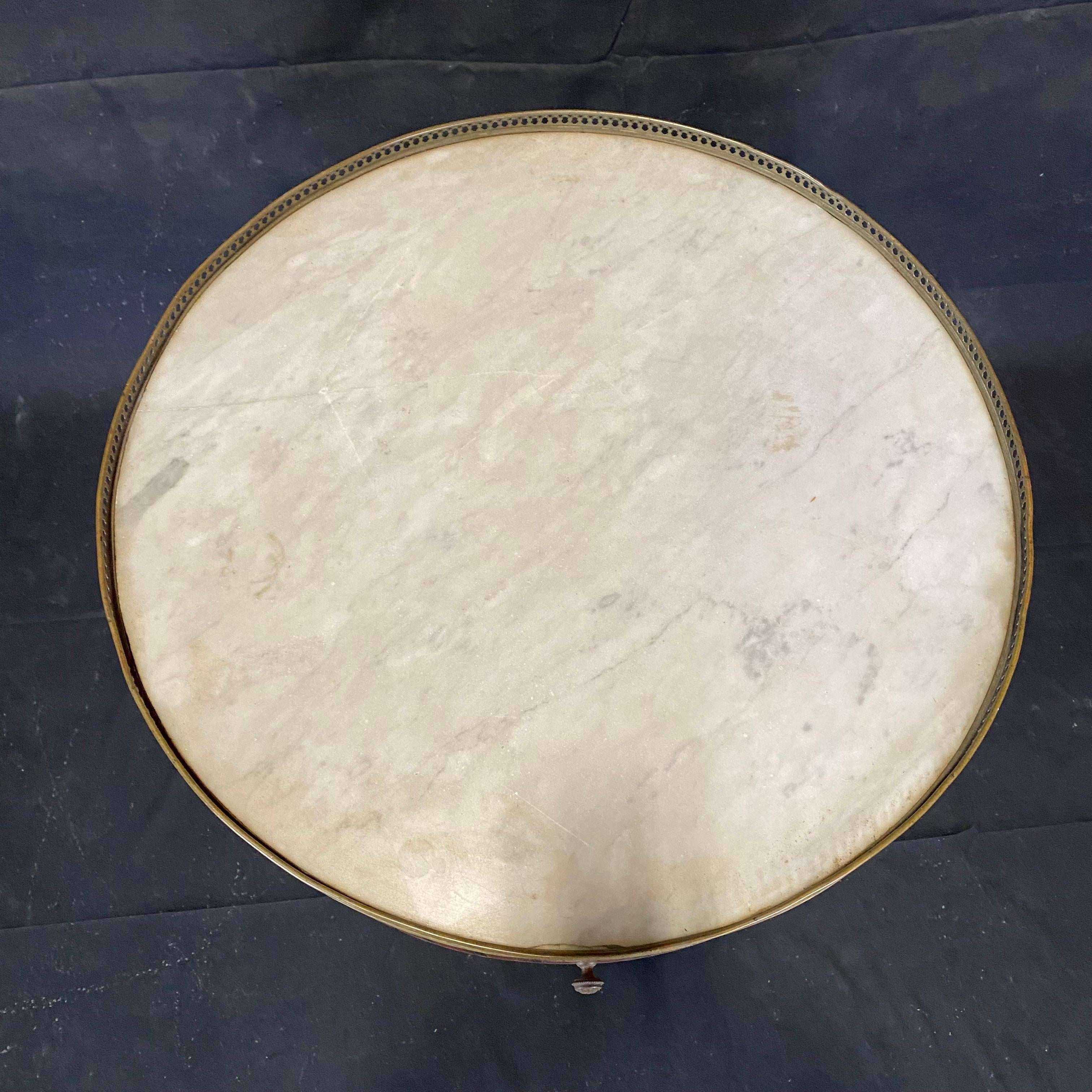 Table française ancienne Louis XVI avec plateau en marbre Bouilette en vente 5