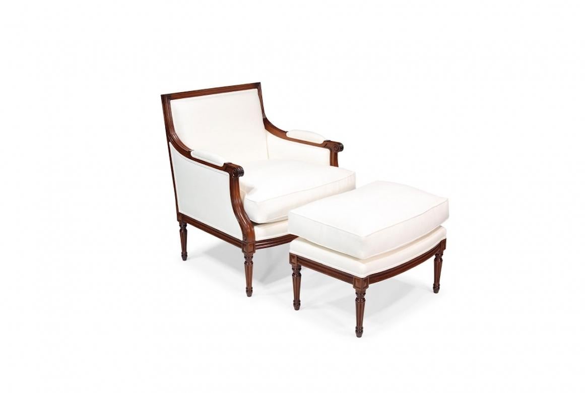 French Louis XVI Bergère Armchair, 20th Century  For Sale 8