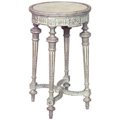 French Louis XVI Bleached Round End Table