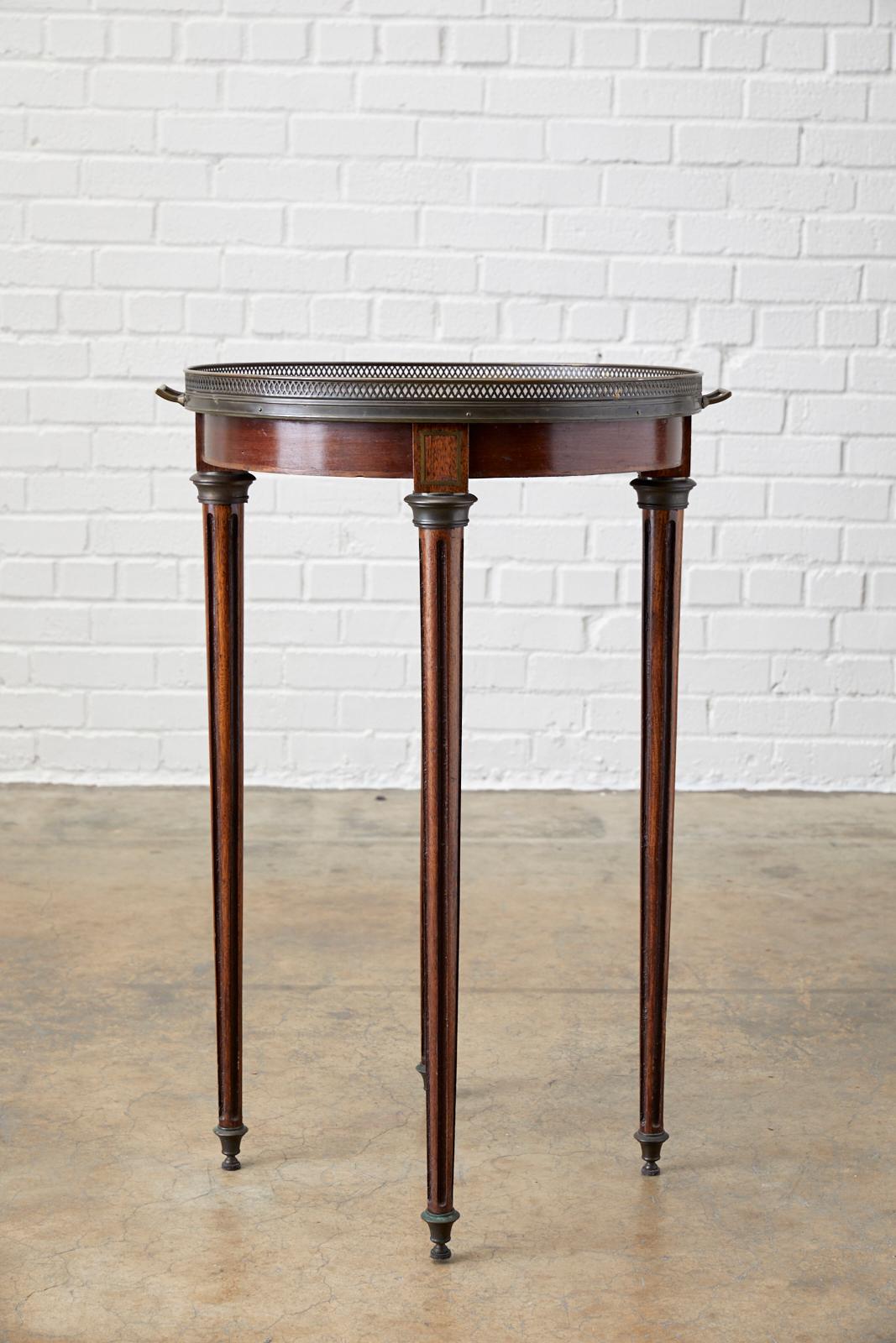 Hand-Crafted French Louis XVI Bouillotte or Drinks Table