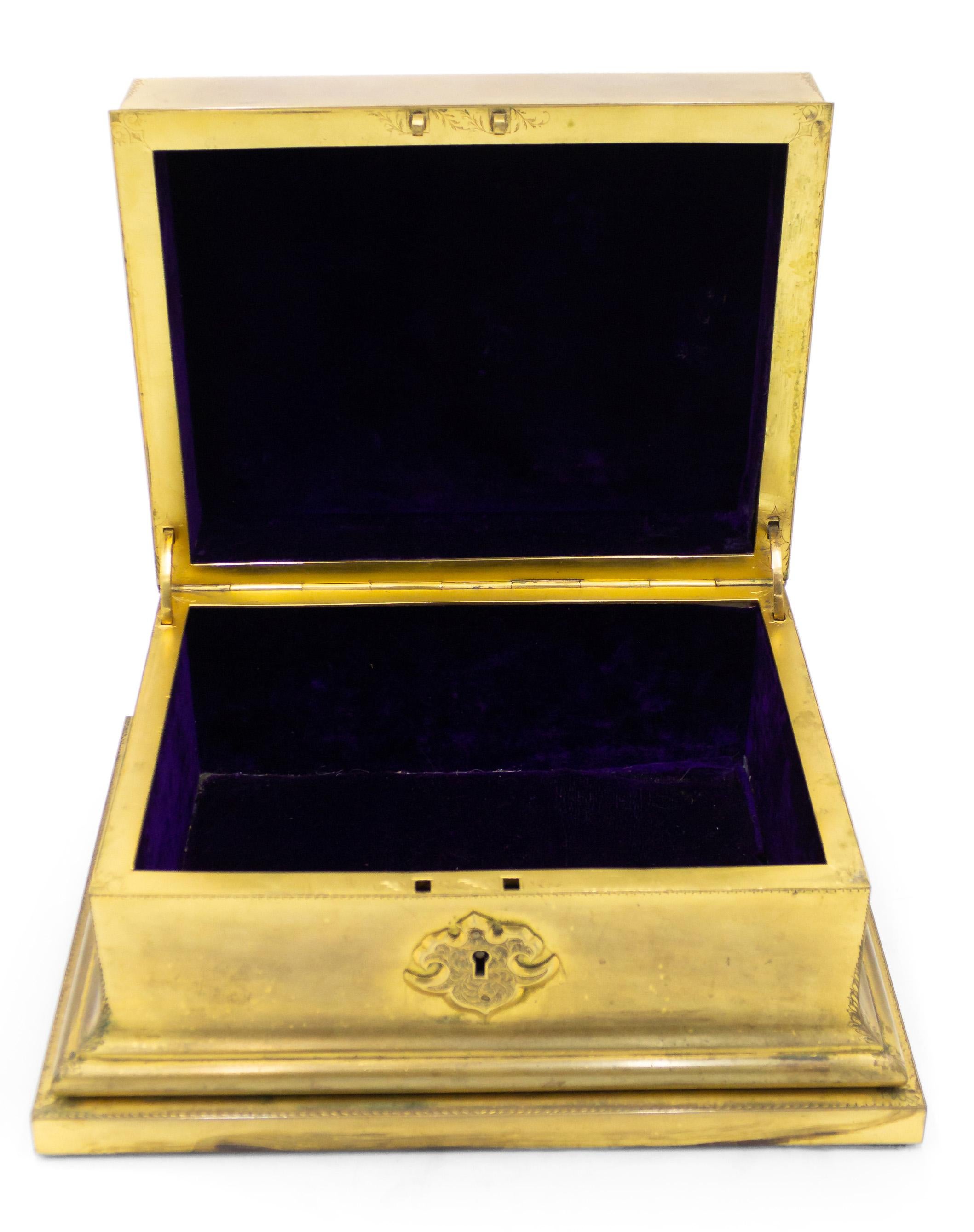19th Century French Louis XVI Bronze Dore Box For Sale