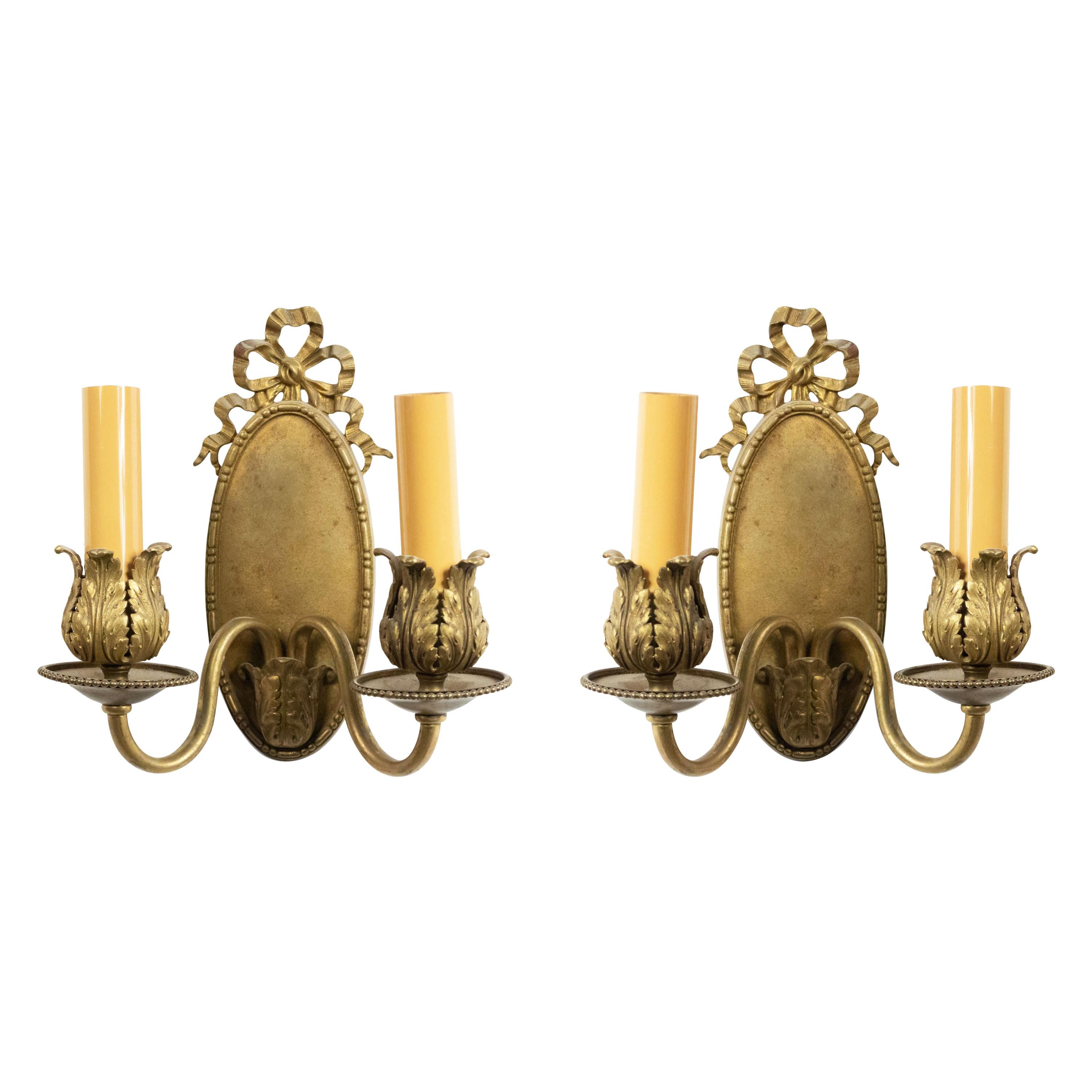 French Louis XVI Bronze Dore Wall Sconce