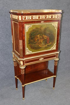 French Louis XVI Bronze Mounted Vernis Martin Secretary Desk By Henri Picard