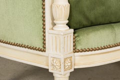 Canapè francese Luigi XVI, inizio XX secolo, velluto, Provenza, antico