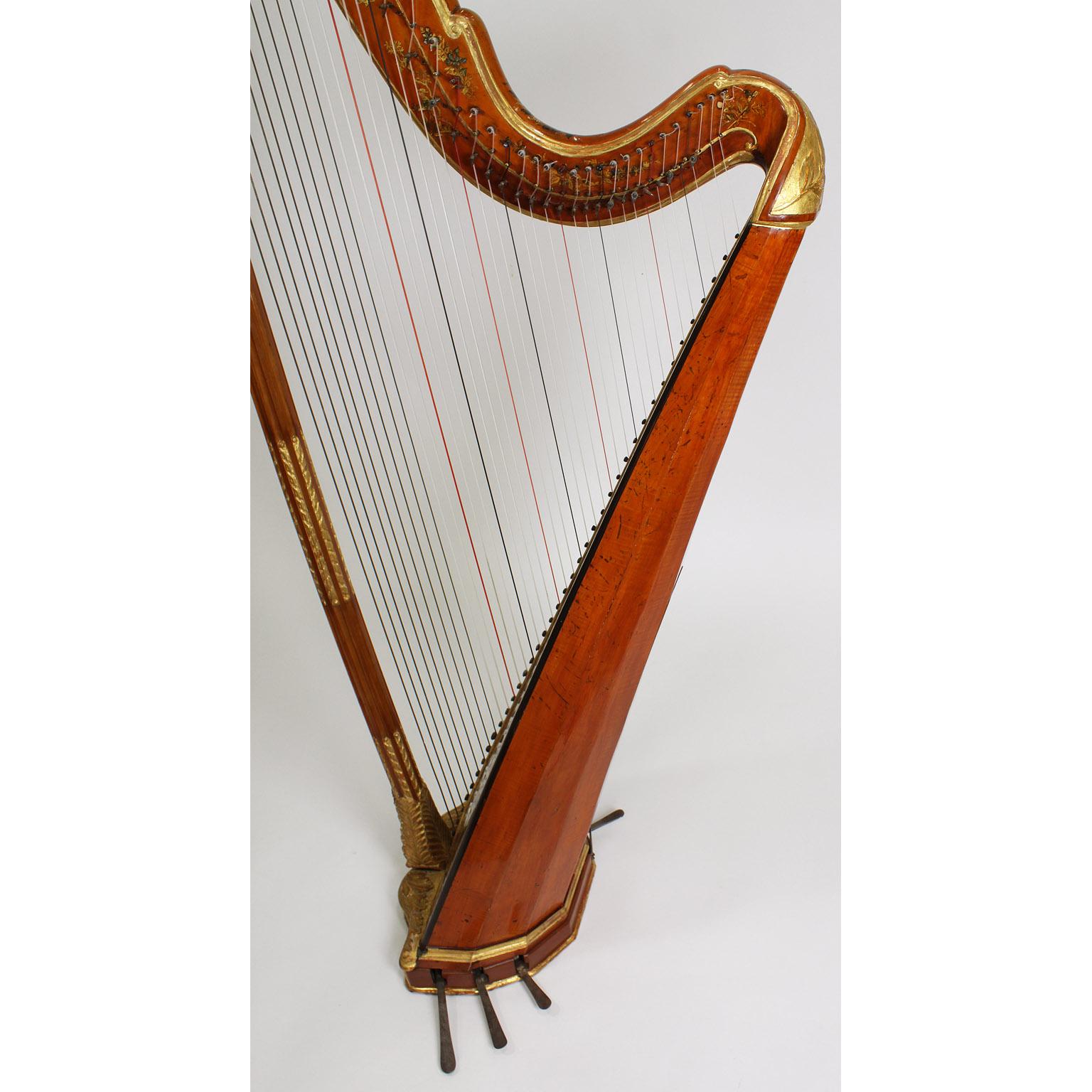 French Louis XVI Carved Gilt & Vernis Martin Harp by Jean-Henri Naderman, Paris 7