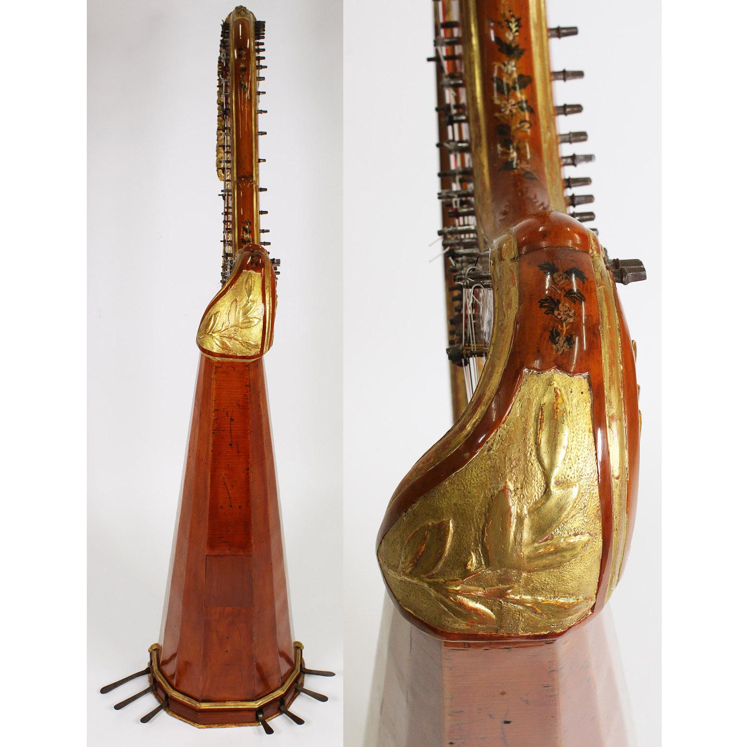 French Louis XVI Carved Gilt & Vernis Martin Harp by Jean-Henri Naderman, Paris 9