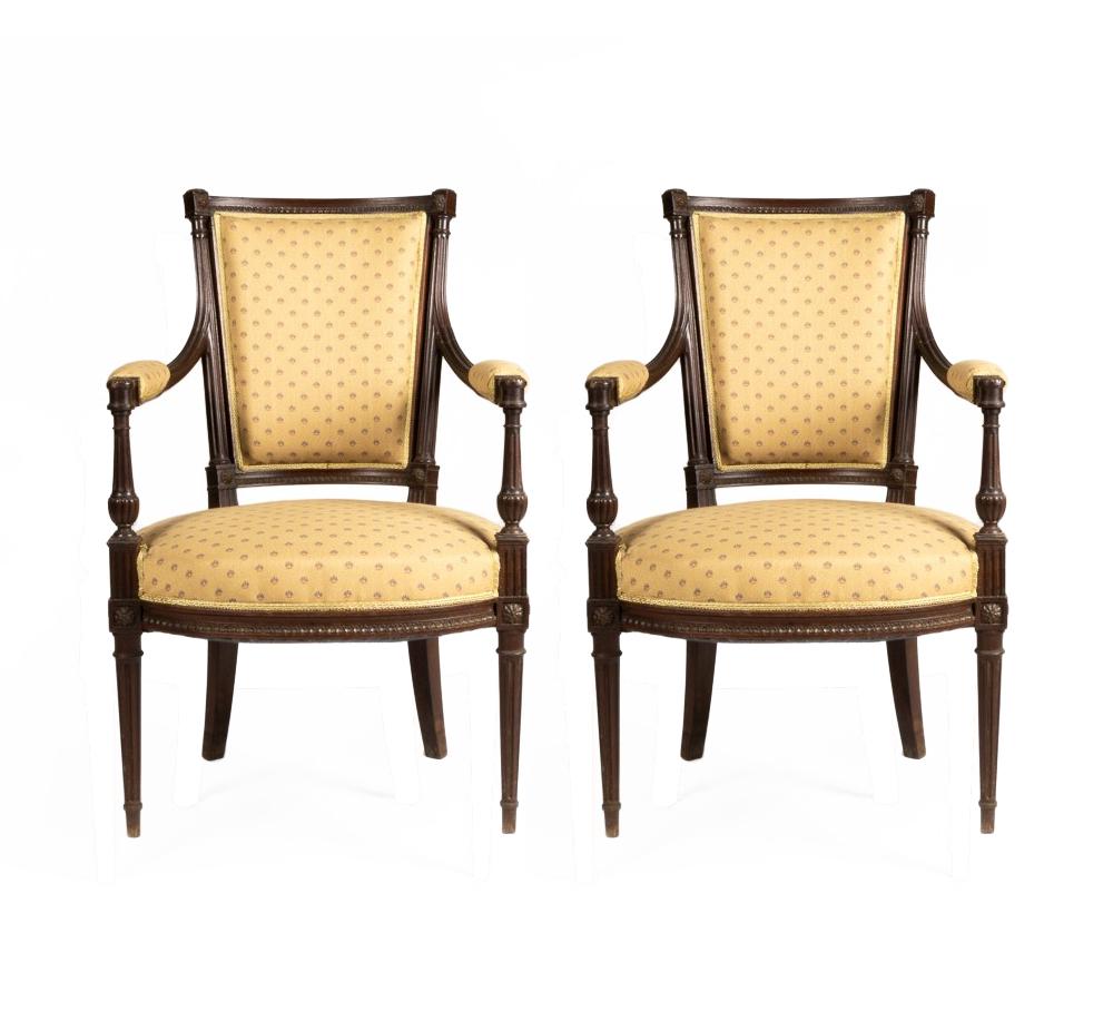 Hand-Carved French Louis XVI Carved Living Room Set, 19th Century For Sale