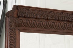 French Louis XVI Carved Oak Over-Mantel Mirror