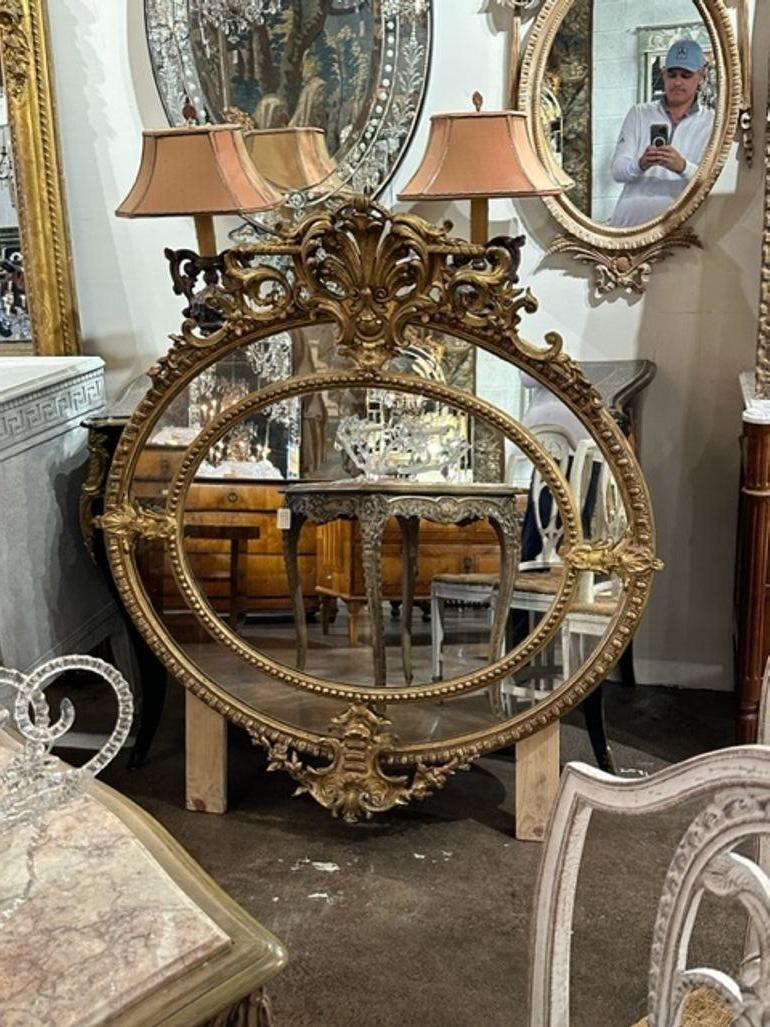 French Louis XVI Carved Oval Mirror For Sale 4