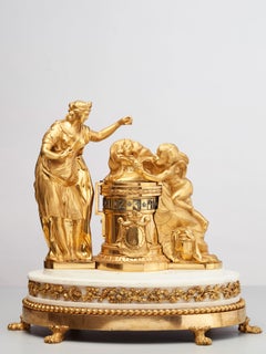 French Louis XVI 'cercle a tournant' clock