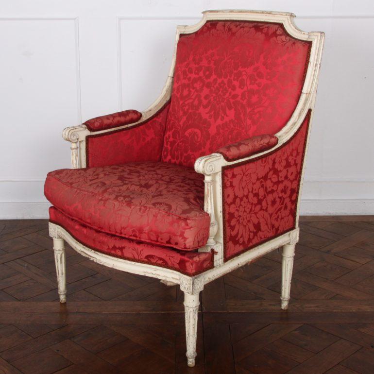 Hand-Carved French Louis XVI Chaise Longue
