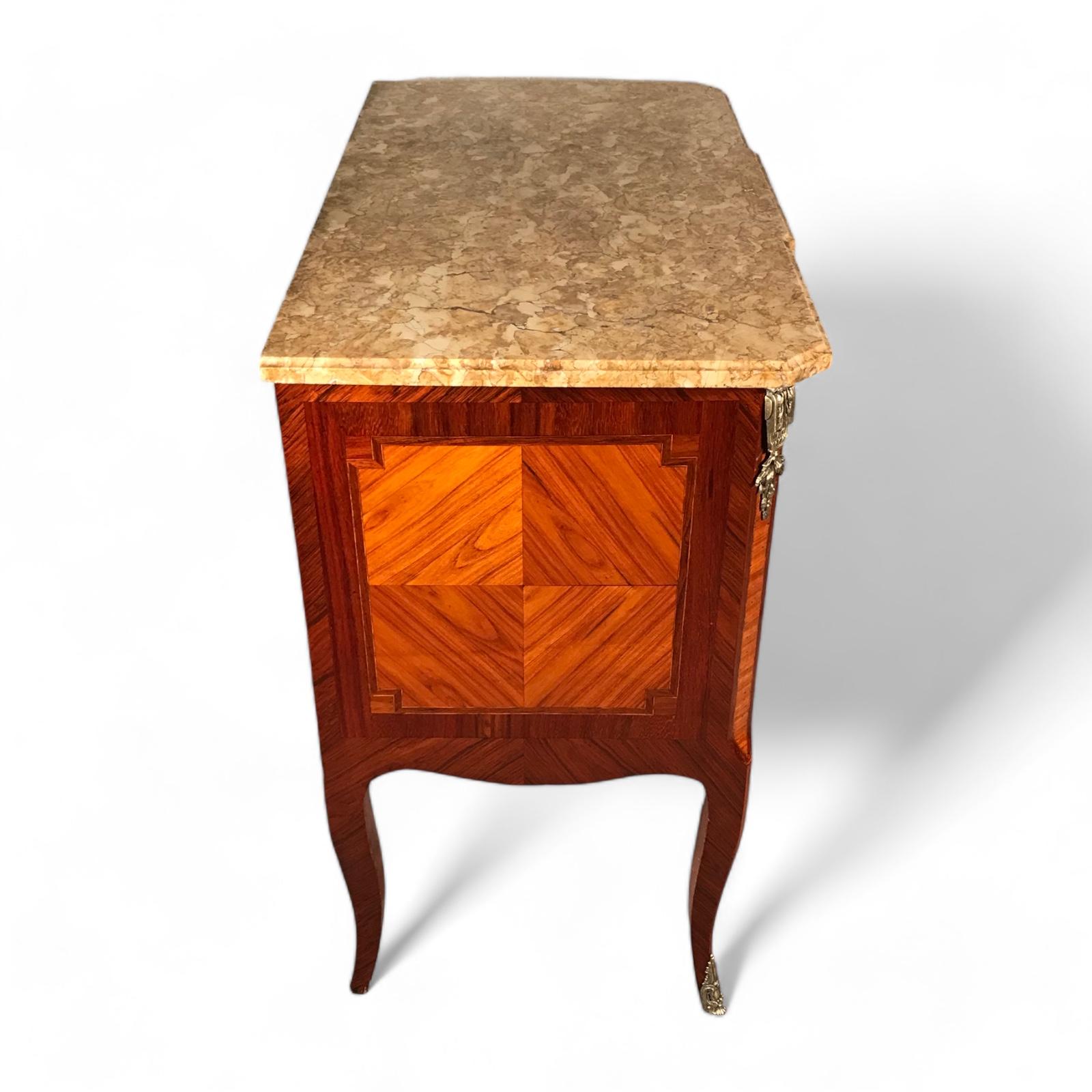 Marquetry French Louis XVI Chest of Drawers, 1790-1800 For Sale