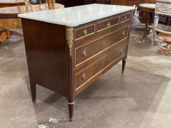 French Louis XVI Commode with Marble Top