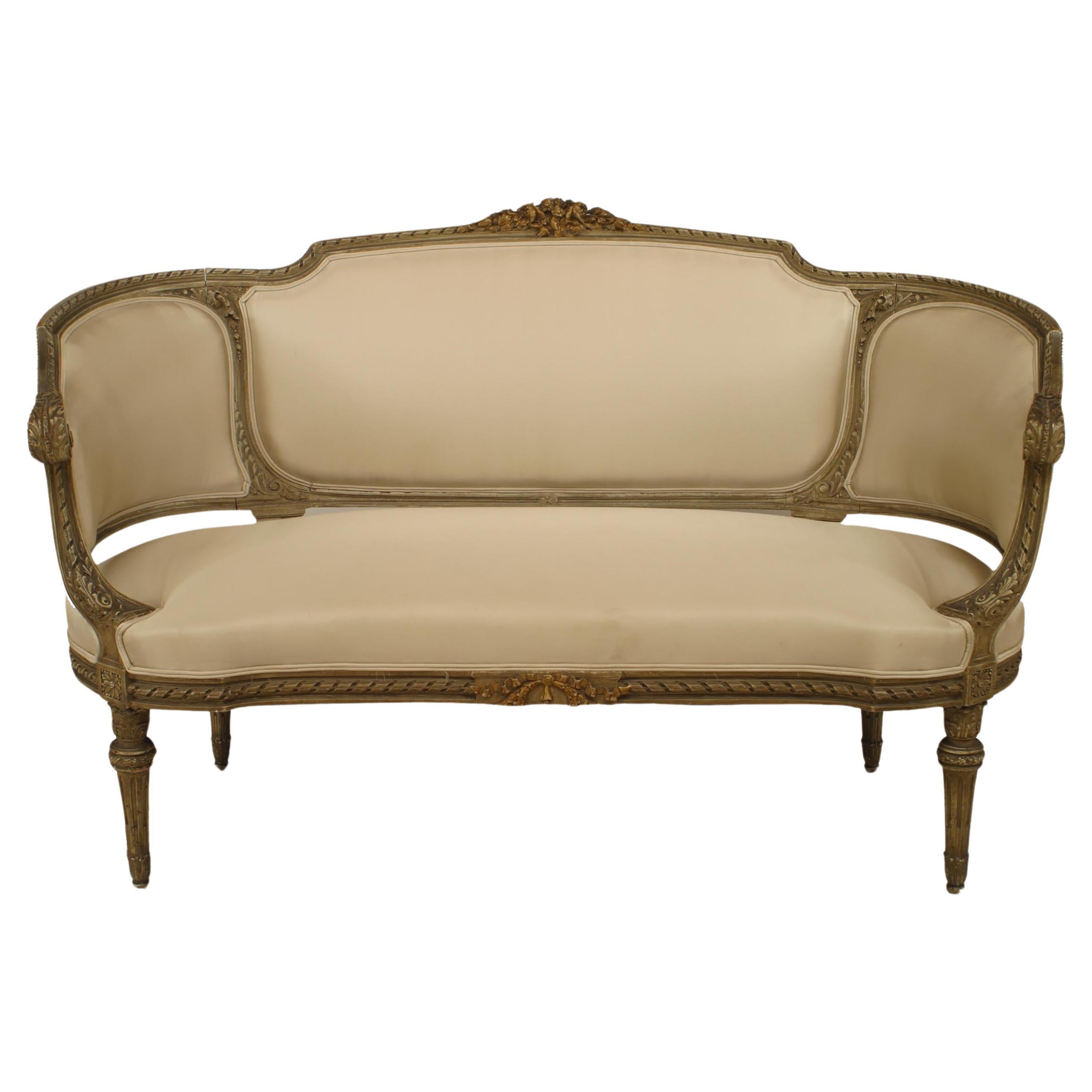 French Louis XVI Cushioned Loveseat