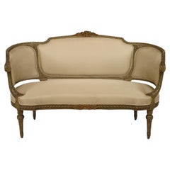 Loveseat francés Luis XVI acolchado