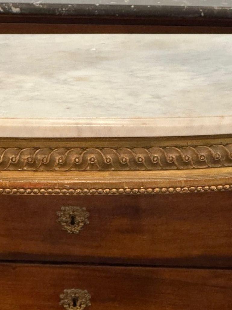 French Louis XVI Demi-Lune Console In Good Condition For Sale In Dallas, TX