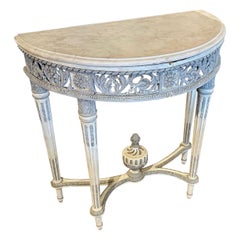 French, Louis XVI Demi-Lune Console