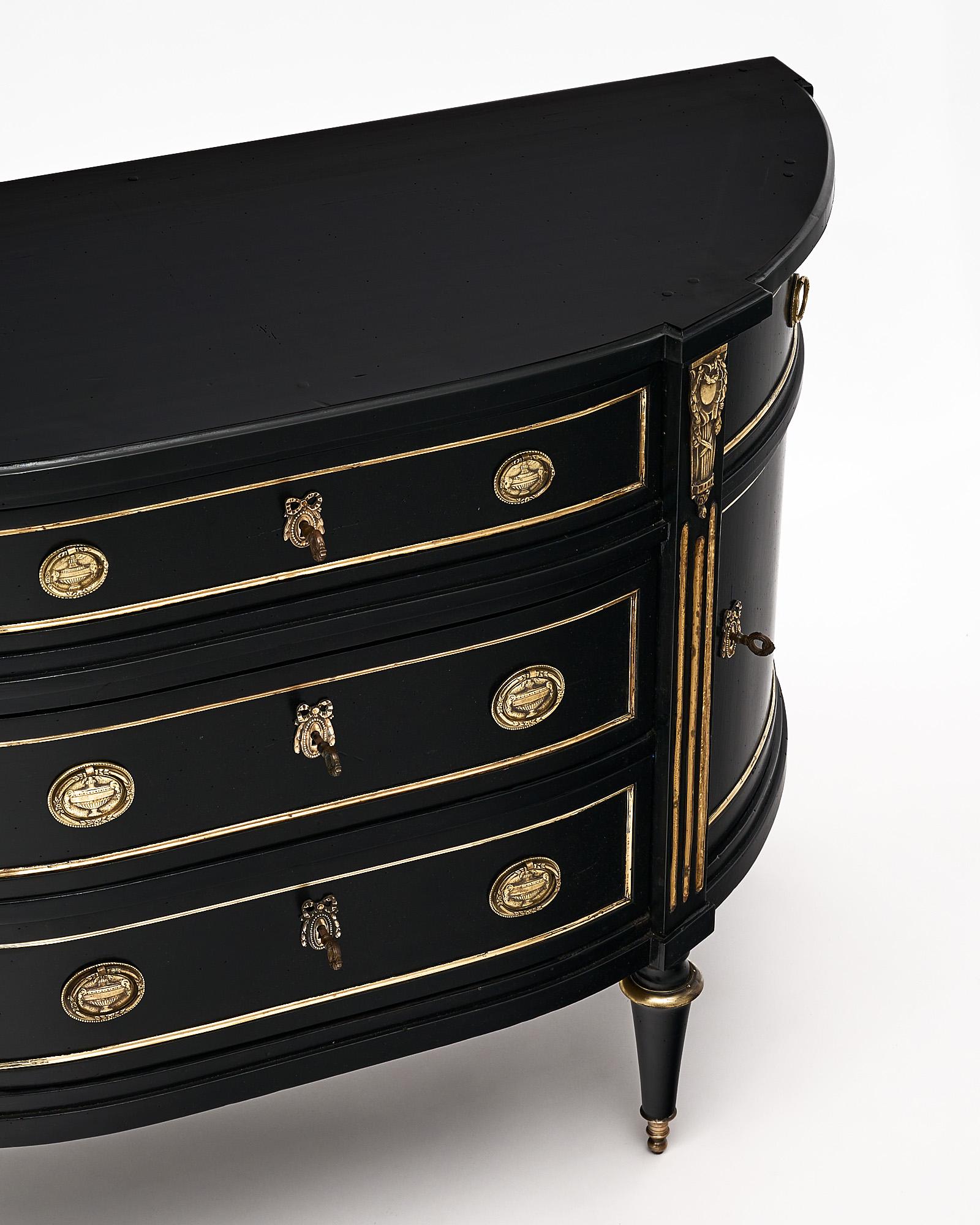 Early 20th Century French Louis XVI Demilune Chest