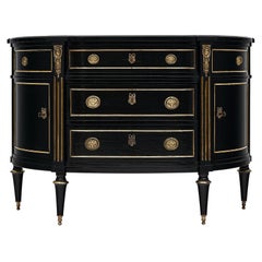 French Louis XVI Demilune Chest