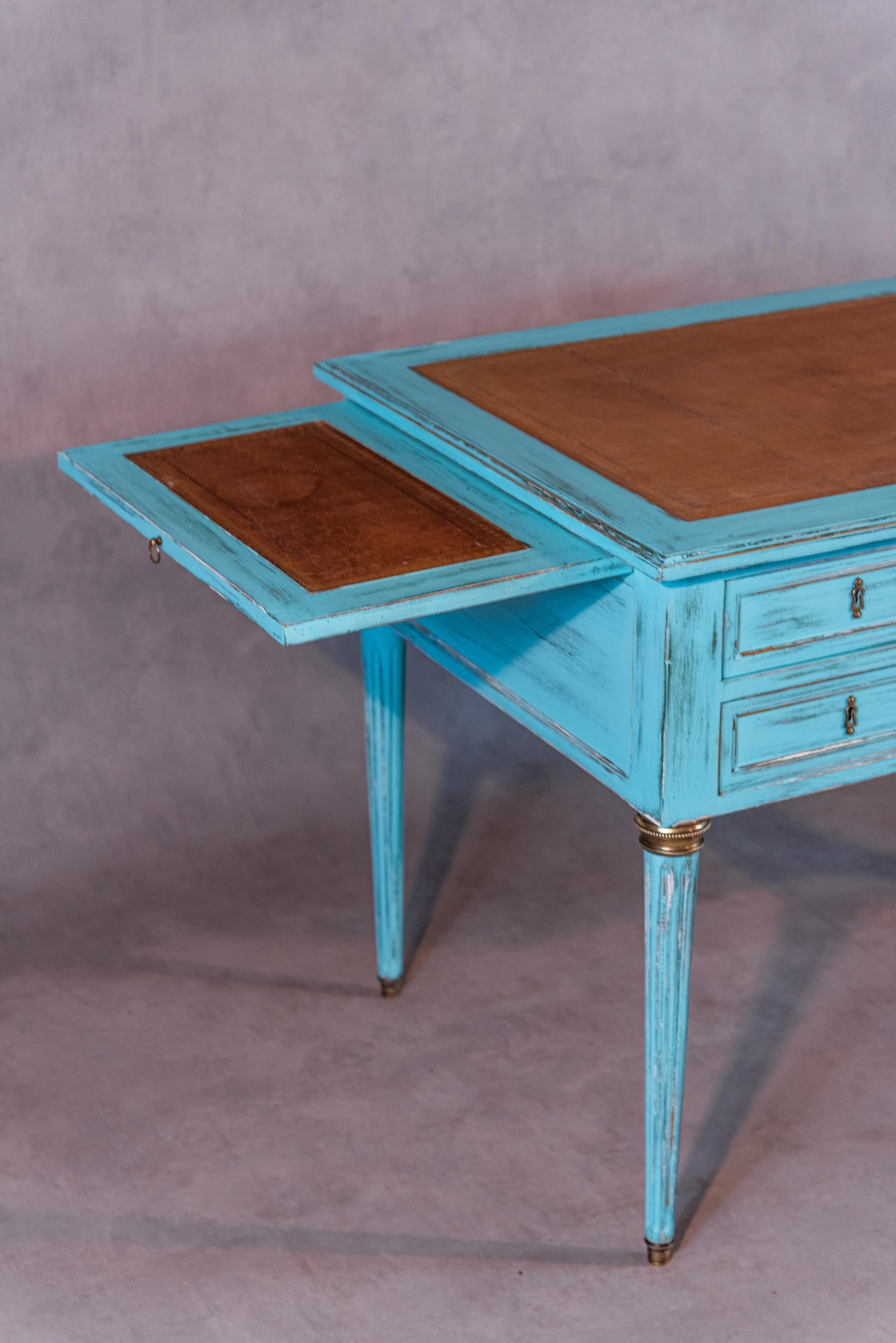 Hand-Painted French Louis XVI Style Desk For Sale